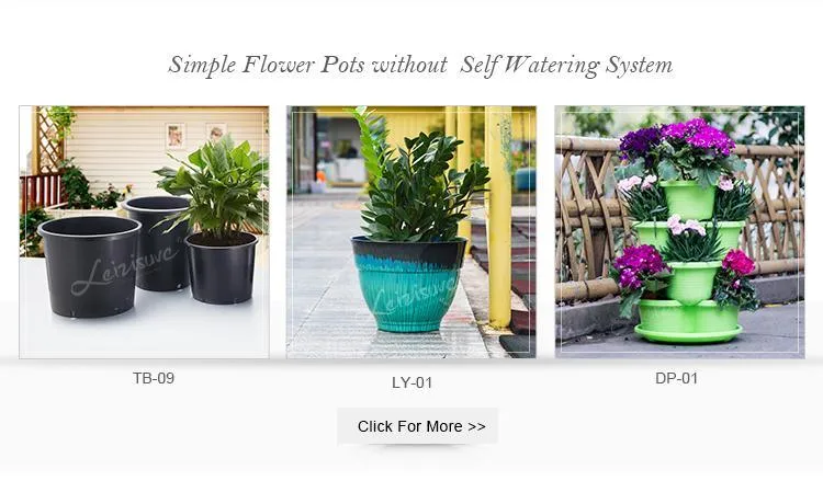 Wholesale Garden Flower Pots Factory Directly Sale Garden Supplies Small Size Self-Watering Functions for Home Office (HG-0815-1)